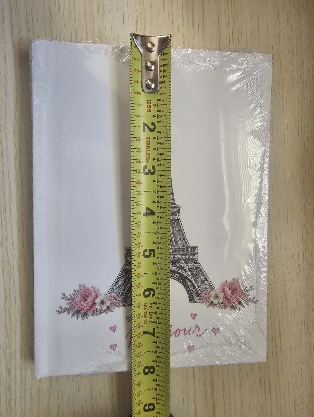 Bonjour Eiffel Tower Hardcover Lined Notebook Journal